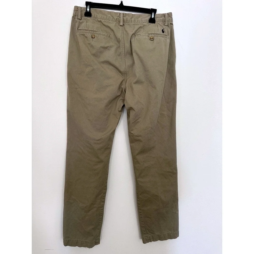 Polo Ralph Lauren Mens Classic Fit Chino Pants Khaki Tan Cotton Twill 34x34